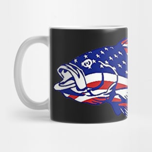 Bass Fishing - American Flag Mug